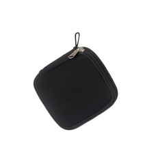 Mini Pouch for Organization, Soft Small 4 inch x 4 x 1.2 inch, Black