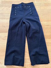 VIETNAM ERA U.S. NAVY SAILOR 13 BUTTON WOOL CRACKER JACK PANTS 29 INCH WAIST 