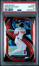 2025 Select Premier Roman Anthony Red Prizm /149 #192 PSA 10 GEM MINT RC ROOKIE