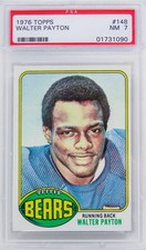 Walter Payton (Chicago Bears) 1976 Topps #148 RC Rookie Card - PSA 7 NM (B)