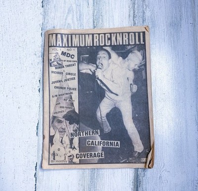 MAXIMUM ROCKNROLL - FANZINE #1 VOL 1 1982 MAGAZINE VERY RARE PUNK ROCK 1982