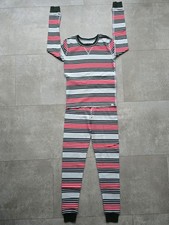 PACT ORGANIC COTTON FLURRY STRIPED LONG SLEEVE LONG JOHN XMAS HOLIDAY PJ SET 10