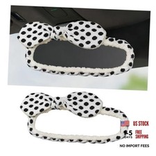 Leopard Bow Car Rearview Mirror Cover - Elastic Plush - Fashionable