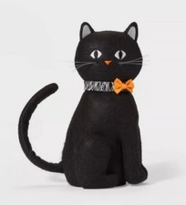 Halloween Hyde Eek Target Black Cat w/ Orange Bow Fabric Figurine NEW 2023