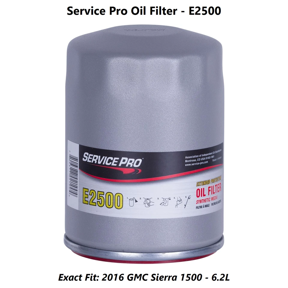 2016 GMC Sierra 1500 6.2L Complete Oil, Air & Cabin Filter Kit (5W-30) - Imagem 3 de 4