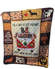 : Duvet Cover Bed Quilt Dachshund Dog Theme 6ft X 5 1/2ft Twin Size