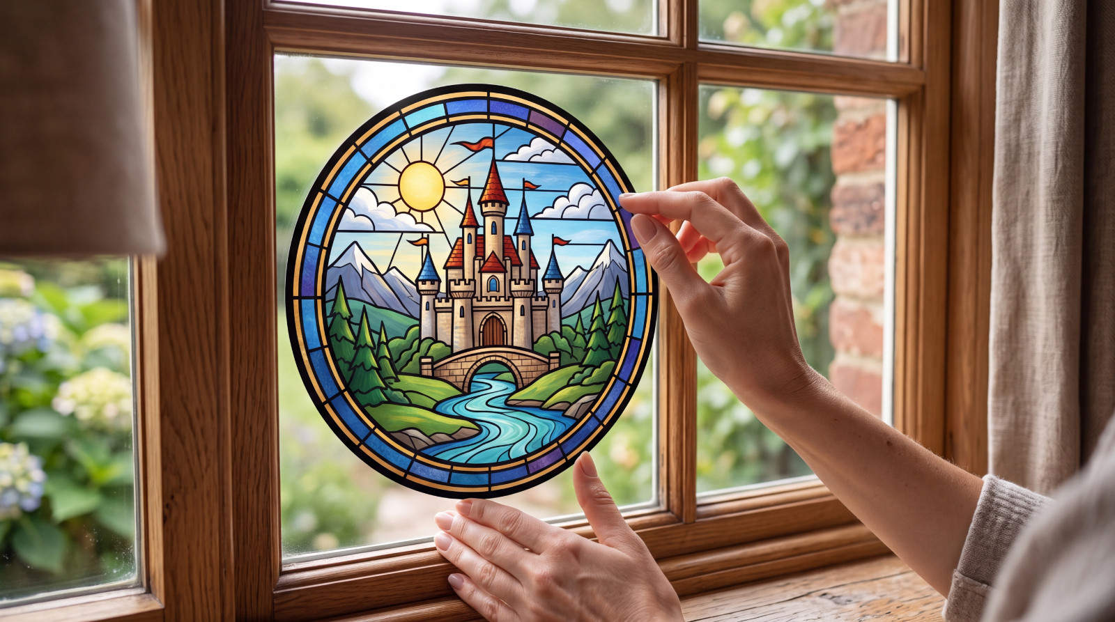 Fantasy Stained Glass Window Cling Decals