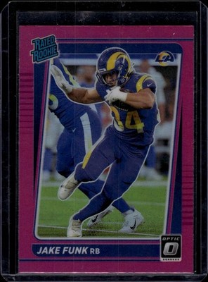 2021 Donruss Optic Pink #295 Jake Funk Los Angeles Rams Rookie