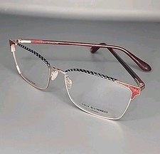 LULU GUINNESS L235 Red / Rose Gold Stainless Steel Eyeglass Frame 59/18/150