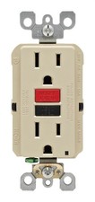 Leviton GFNT1-0RI Ivory 15A Thermoplastic Self Test GFCI Receptacle 4.25 H in.