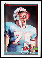 Ray Childress, 1991 Topps, #223, Houston Oilers,