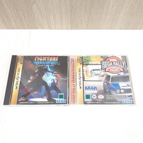 SEGA SATURN CONSOLE JAPAN GRAY Bundle with 2 Controllers 8 Games &Memory tested