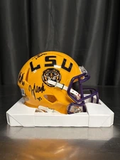 LSU Tigers Will Weeks West Weeks Whit Weeks Signed Mini helmet Beckett