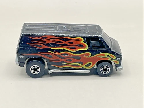 Vintage Hot Wheels Original Super Van 1974 Hong Kong Chevy/GMC/Mattel Black Fire