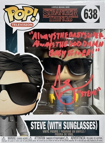 🔥Funko Pop! Stranger Things: Steve W/Sunglasses #648 Signed Joe Keery W/COA!🔥
