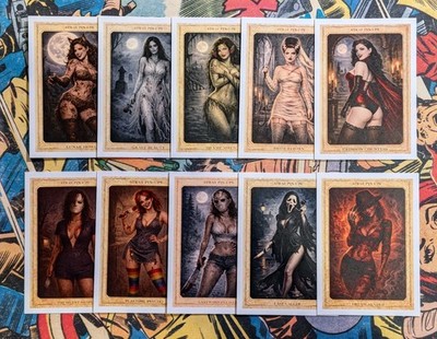 Horror Movie Inspired Custom Pin-Up Trading Card Set of 10 Stray Pin-Ups Parody 