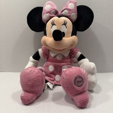 Disney Minnie Mouse 18-Inch Plush Authentic Disney Stuffed Toy Pink Dress New
