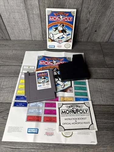 Monopoly NES Nintendo CIB w/Poster. Complete/Free Ship. RARE!