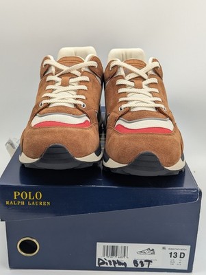 Polo Ralph Lauren Trackster 200 Shoes Teak Brown Mens Size  display picture 3