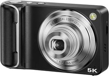 5K Digital Camera for Photography with 6X Optical Zoom, 64MP Autofocus WiFi Vlog