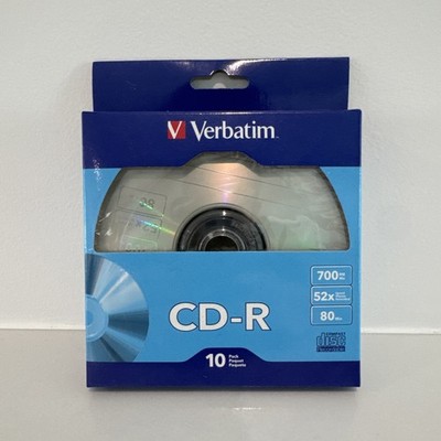Verbatim CD-R Recordable 700MB 52X with Branded Surface 10 Pack  Sealed