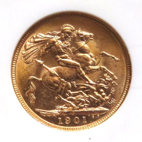 Australia.  1901 Perth - Sovereign..  Near Full Lustre - aU/UNC. NGC MS61