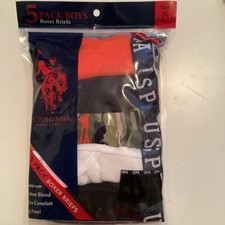 Boys 5 Pac US Polo Assn Boxer Briefs Underwear Size XL 14-16 NEW