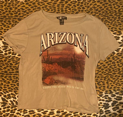 Streetwear Society Girls XL Grey Arizona Graphic Print T-Shirt