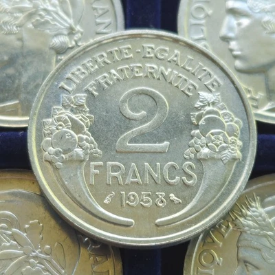 2 Francs 1958 Chouette Morlon Aluminium Qualité France UNC Neuve - Photo 1/3