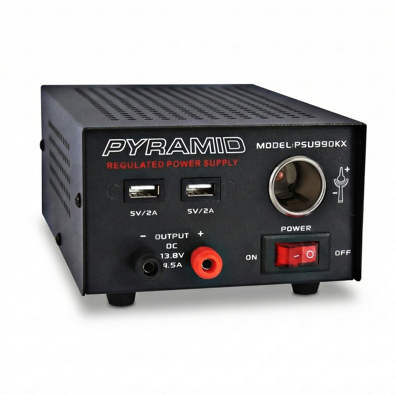 Universal Compact Bench Power Supply - 7 Amp Regulated Home Lab Black