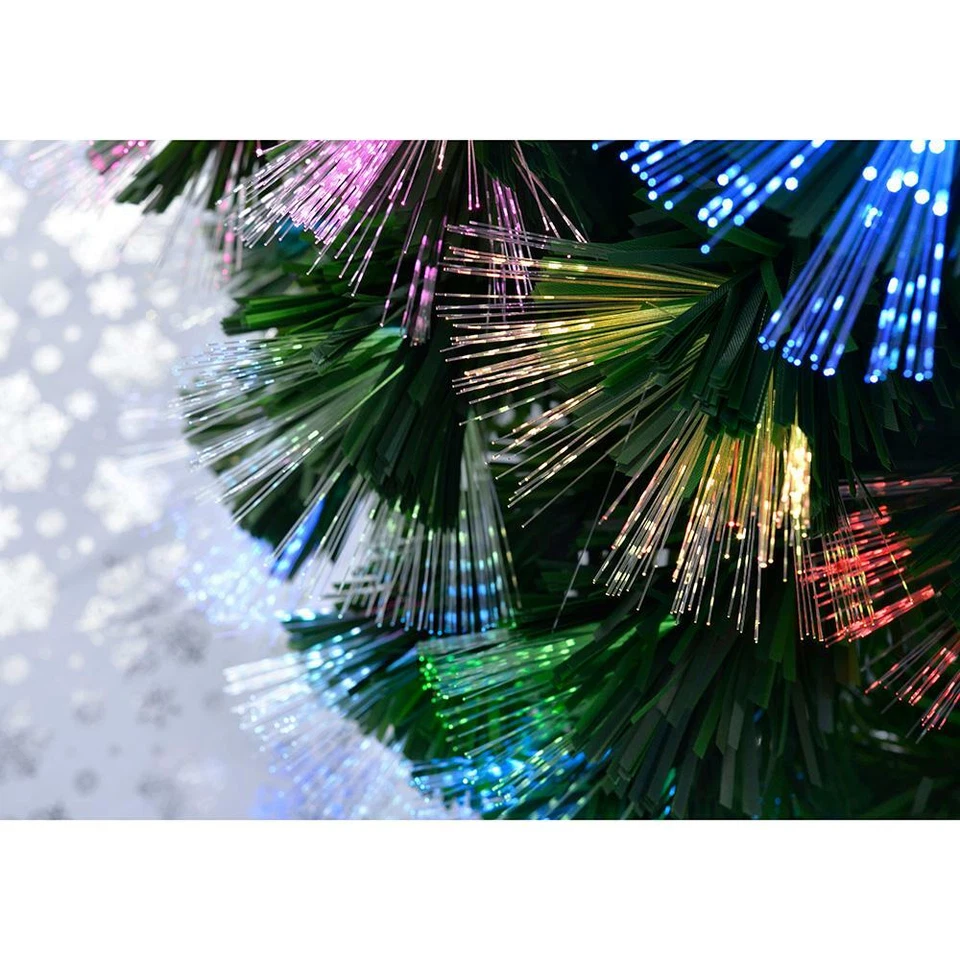 Pre Lit Christmas Tree Xmas Fibre Optic LED Lights Star 2ft 3ft 4ft 5ft 6ft 7ft - Image 3 of 4