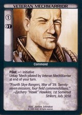Battletech CCG: Veteran MechWarrior Ungraded from set Premiere Unlimited BT WO