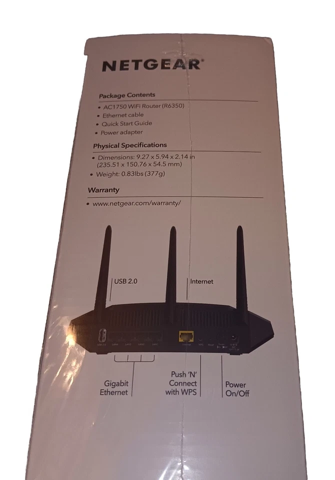 Netgear AC1750 Smart WiFi Router - 802.11 AC Dual Band Gigabit - Black New R6350 - Image 4 of 4