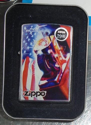 ZIPPO 24179 Mazzi and Zippo, Brushed Chrome, March 2007 box is missing lid