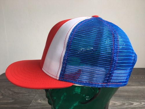 Vintage Lucky Stripes ADJ Snapback Rare Blank Hat Football NFL Red White Blue - Picture 3 of 7