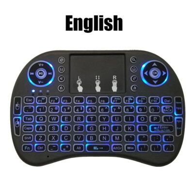  Mini Keyboard i8 2.4G Air Mouse Wireless with Touchpad, Backlit, Rechargeable