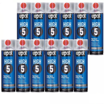 12 x U-pol High #5 Primer DUNKELGRAU 450ml Aerosol High Build UPOL BESTPREIS