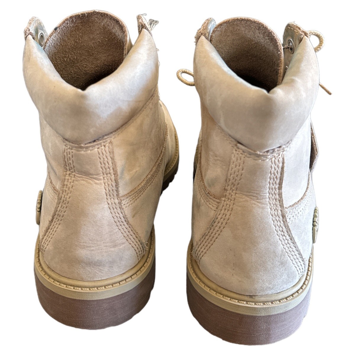 Timberland ReBOTL Off-White Tan Leather Lace-Up Waterproof  display picture 3