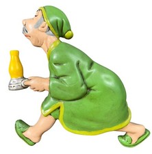 Vintage Ceramic Nursery Rhyme Sleepy Candlestick Maker Figure Wall Decor