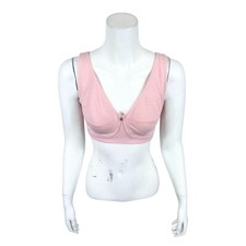 Breezies Women's Modern Cotton Unlined Wire Free Bra Solid Clay Rose 40C Size