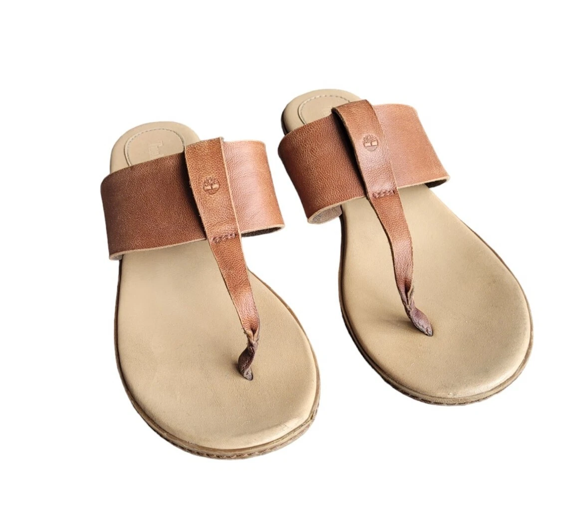 Sandali Timberland 8 Marroni Flop Flop Usati Donna