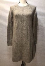 NWT Max Studio Raglan Long Sleeve Sweater Dress Taupe Tan Size S Small $128