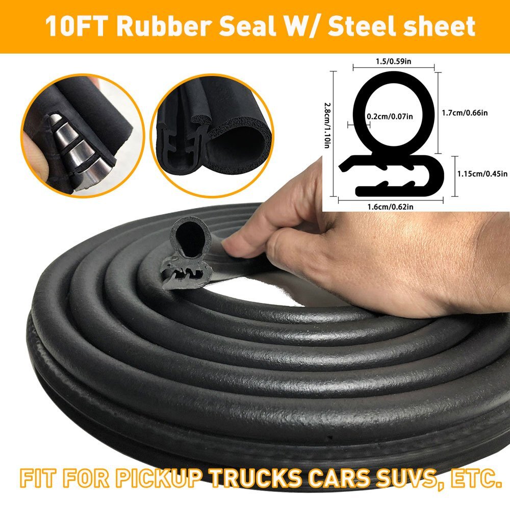 Universal Auto Rubber Seal Strip for Doors Windows Trunk Hood Edge Trim