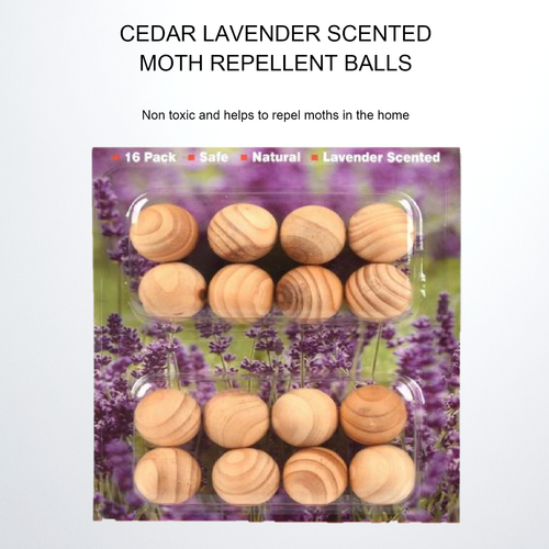 NATURAL CEDAR LAVENDER MOTHBALLS x 6 PACKETS MOTH REPELLENT | HYT - Picture 2 of 3