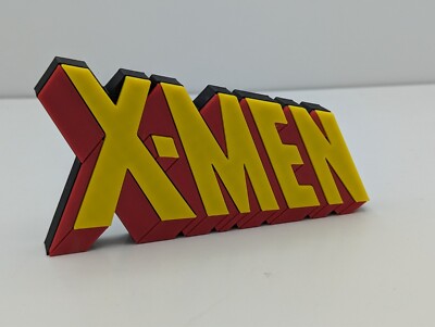 X-MEN - 3D gedrucktes Logo für Schreibtisch oder Wandhalterung. 200mm breit