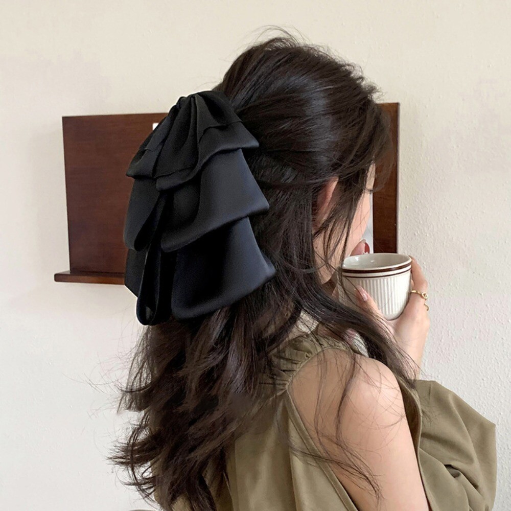 Clip Con Fiocco 2,2"" E 3"" Spille Per Capelli Grosgrain Stile - Foto 9