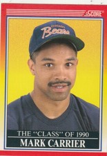 FREE SHIPPING-MINT-1990 Score Mark A Carrier #614 Rookie BEARS-CLASS OF 1990