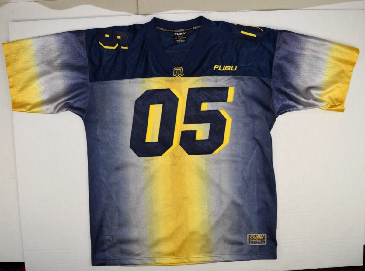Vintage FUBU Allstars 05 Jersey Shirt Size XL/XXL 00s Ombre Blue