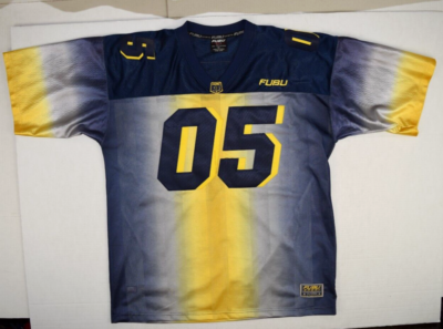 FUBU アメリカンフットボールシャツ Lサイズ グレー/イエロー FUBU アメリカンフットボールシャツ Lサイズ グレー/イエロー FUBU
