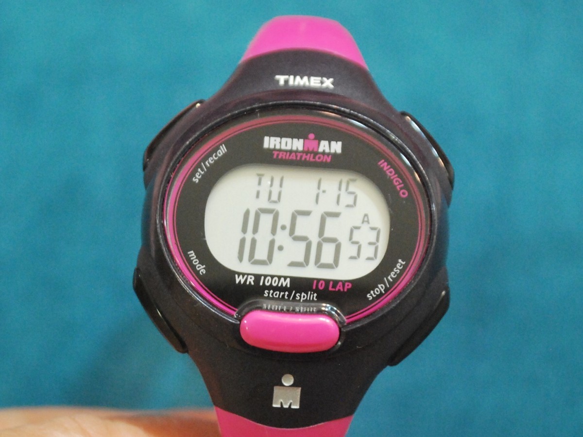 RARE Timex Ironman Triathlon Ladies/Womens/Unisex Watch Red/Teal Indiglo Vintage Vintage 1980s Timex IRONMAN Triathlon Watch: Indiglo Quartz  main image 3
